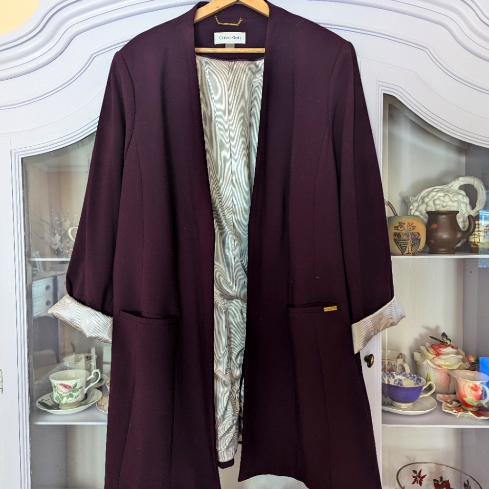 Calvin Klein eggplant blazer 22
